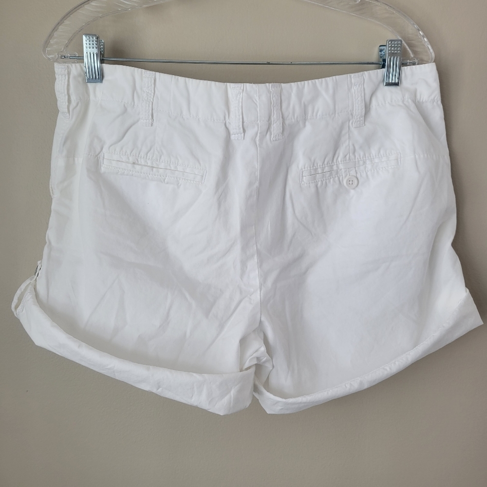 J. Crew Broken In Classic Twill Roll Up Chino Shorts White Size 10 - Picture 10 of 14